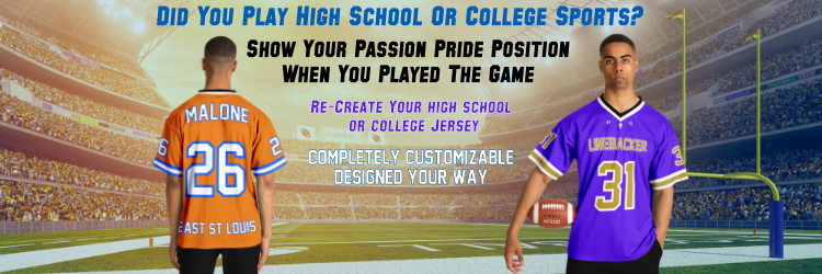 Athlete wearing custom jersey